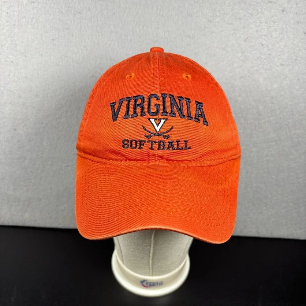 University of Virginia Cavaliers Softball Hat Orange Legact Strap Back Cap UVA